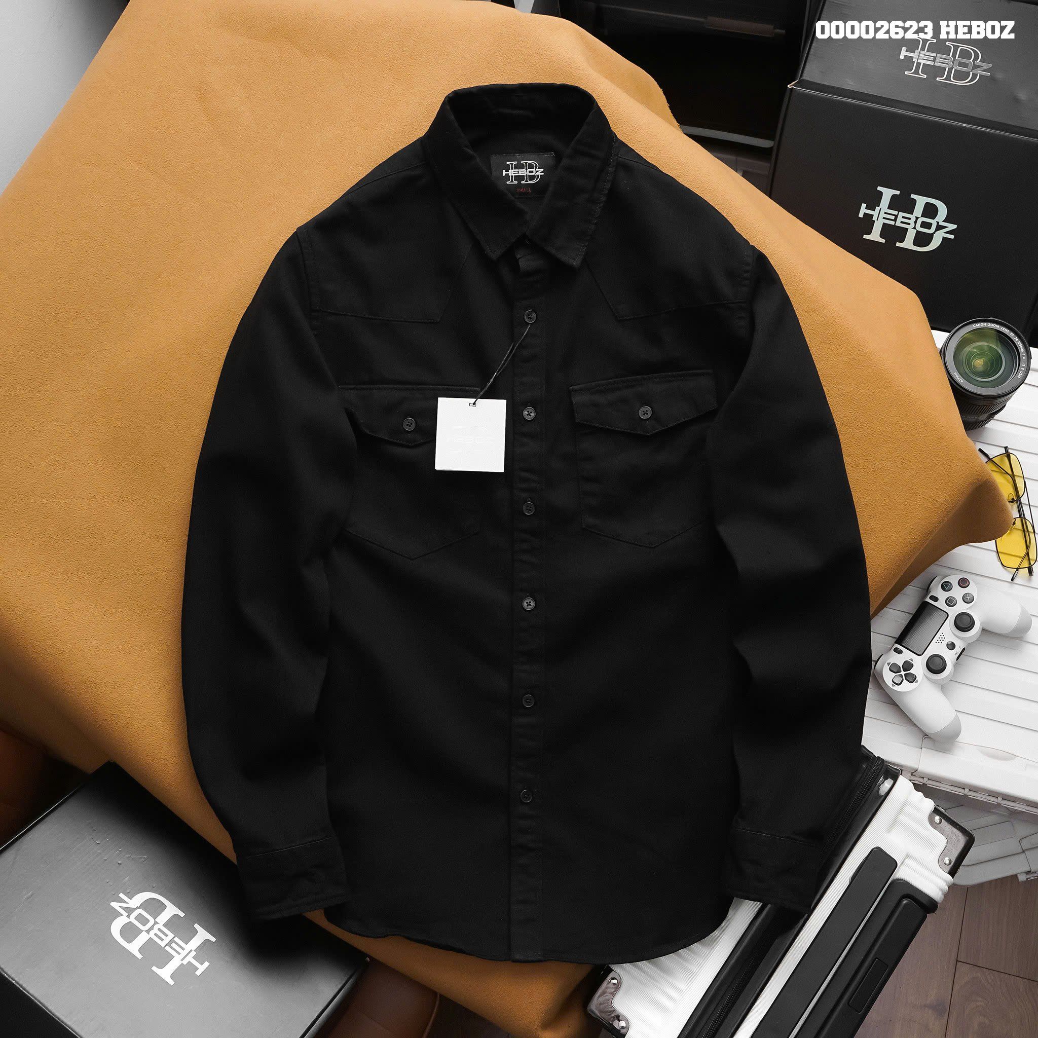 Áo sơ mi nam Heboz denim 2 túi 3M - 00002623