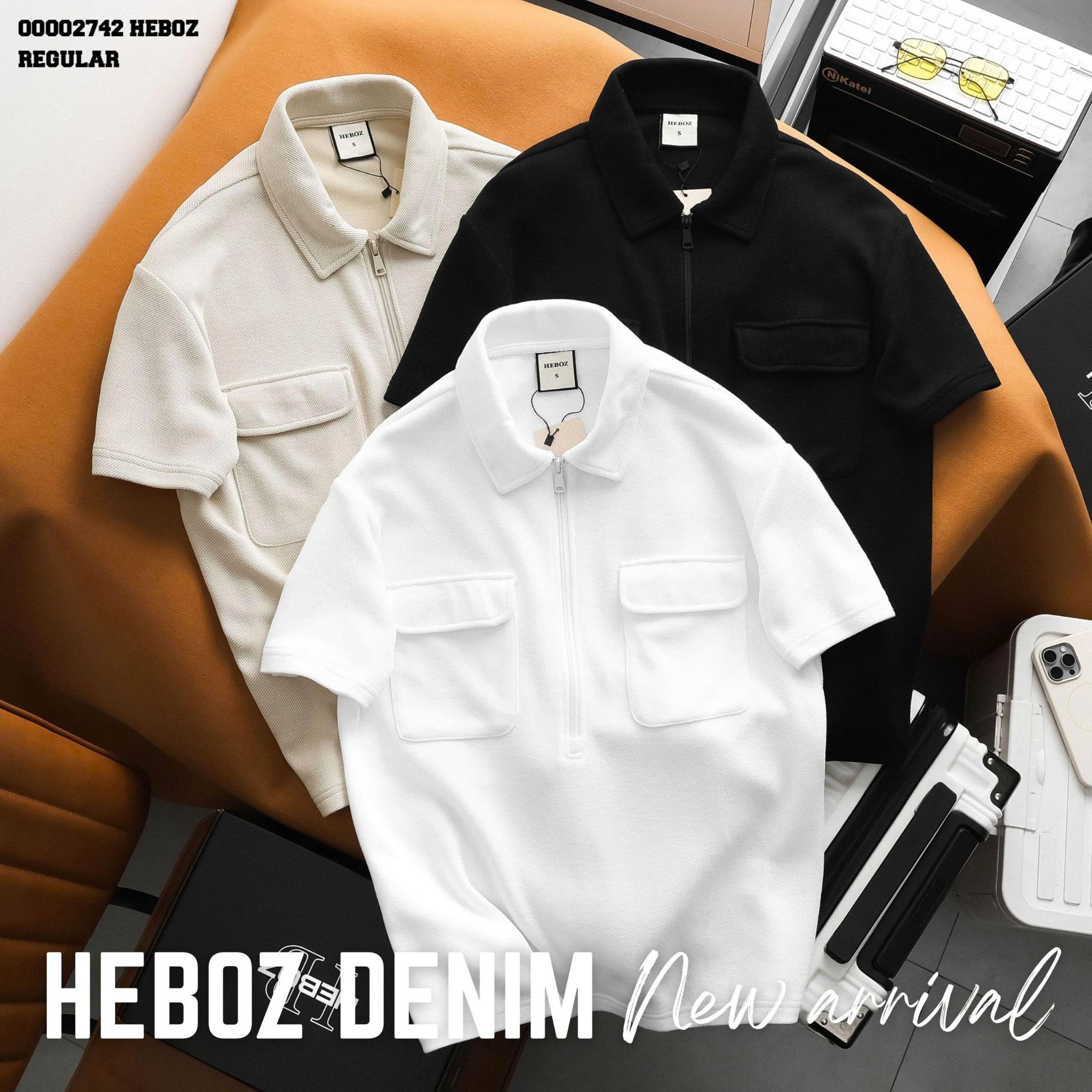 Áo polo nam Heboz pique safari 3M - 00002742