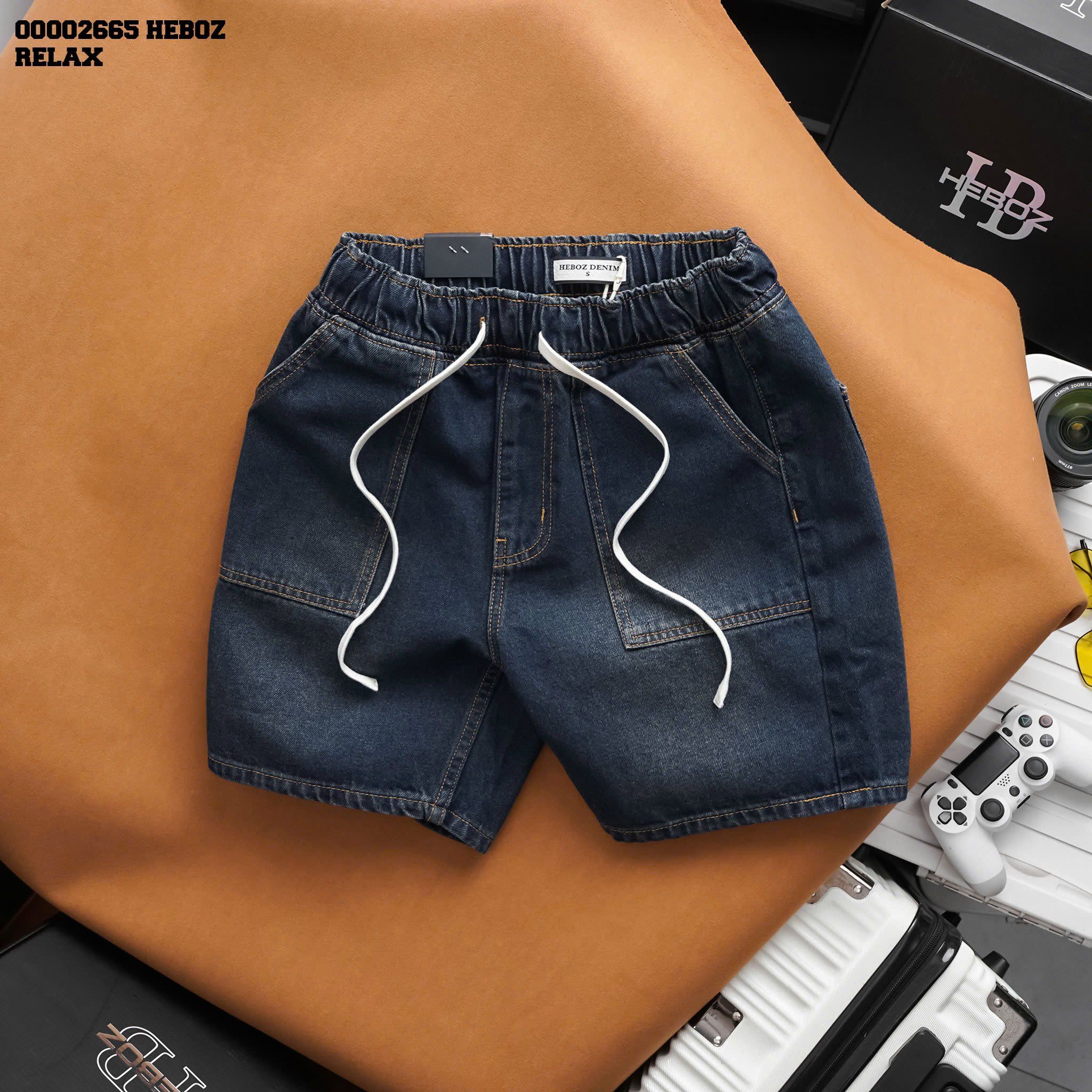 Quần short jean Nam Heboz lưng thun 017 - 00002665