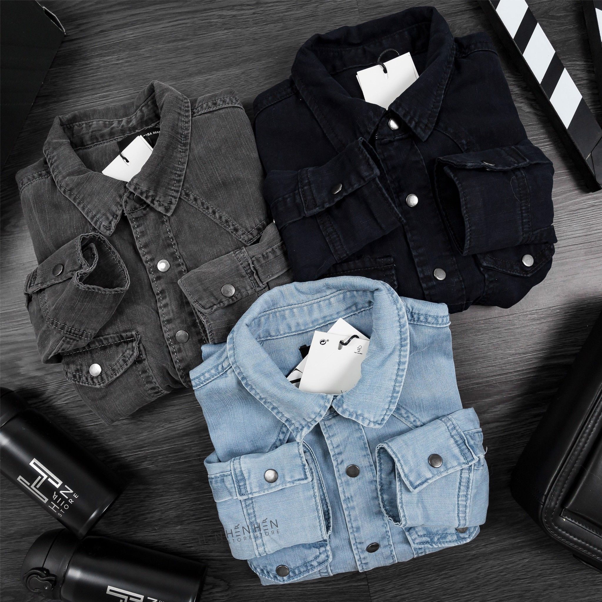Áo Denim ZR 2 Túi 3M