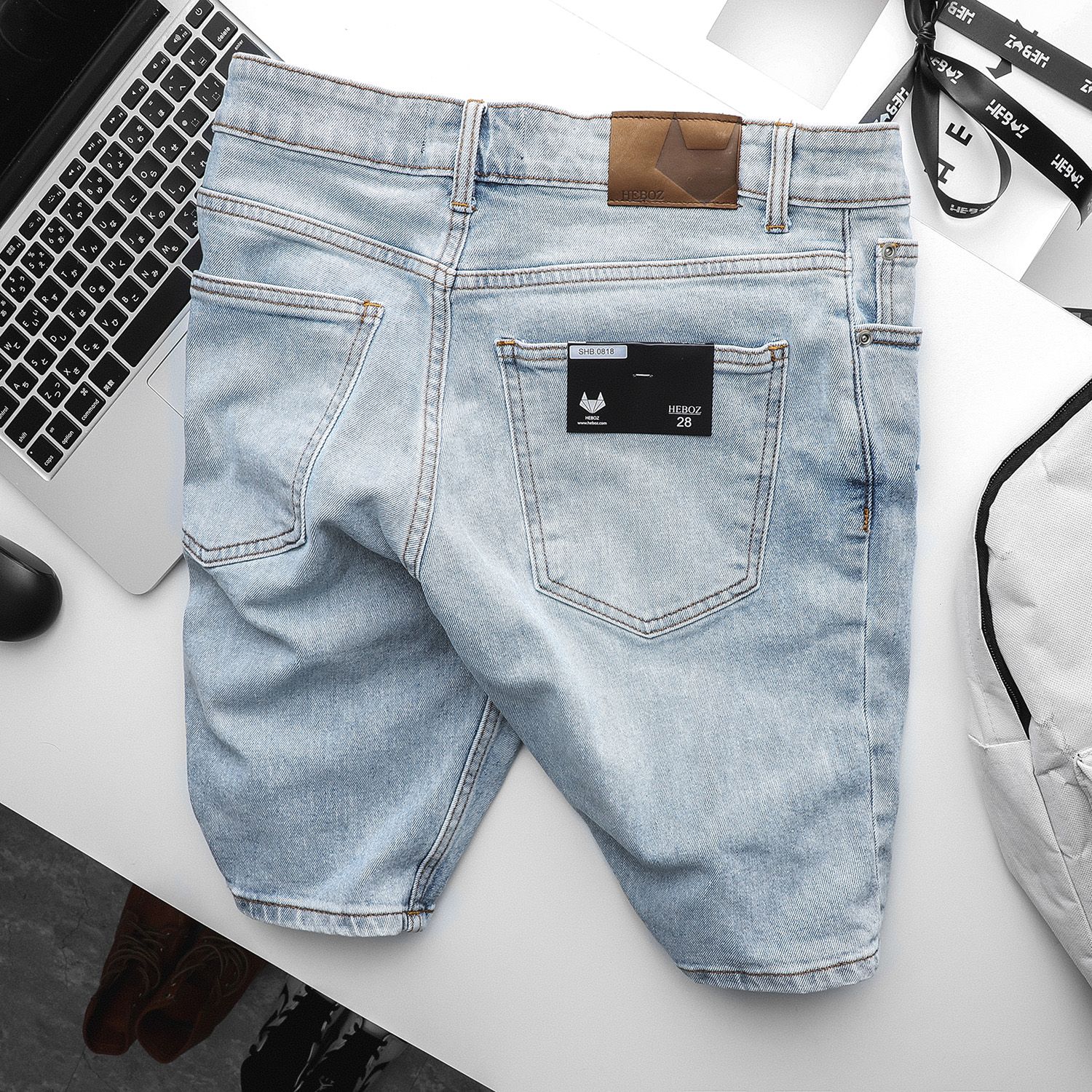 Quần short jean Heboz 4M new