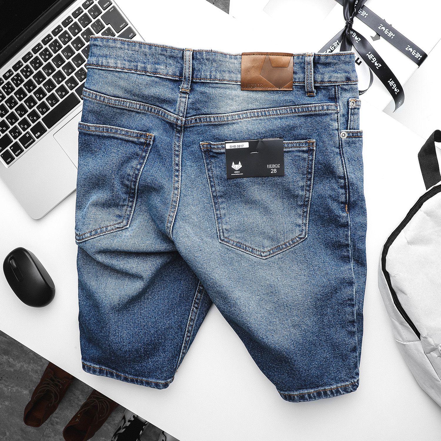 Quần short jean Heboz 4M new