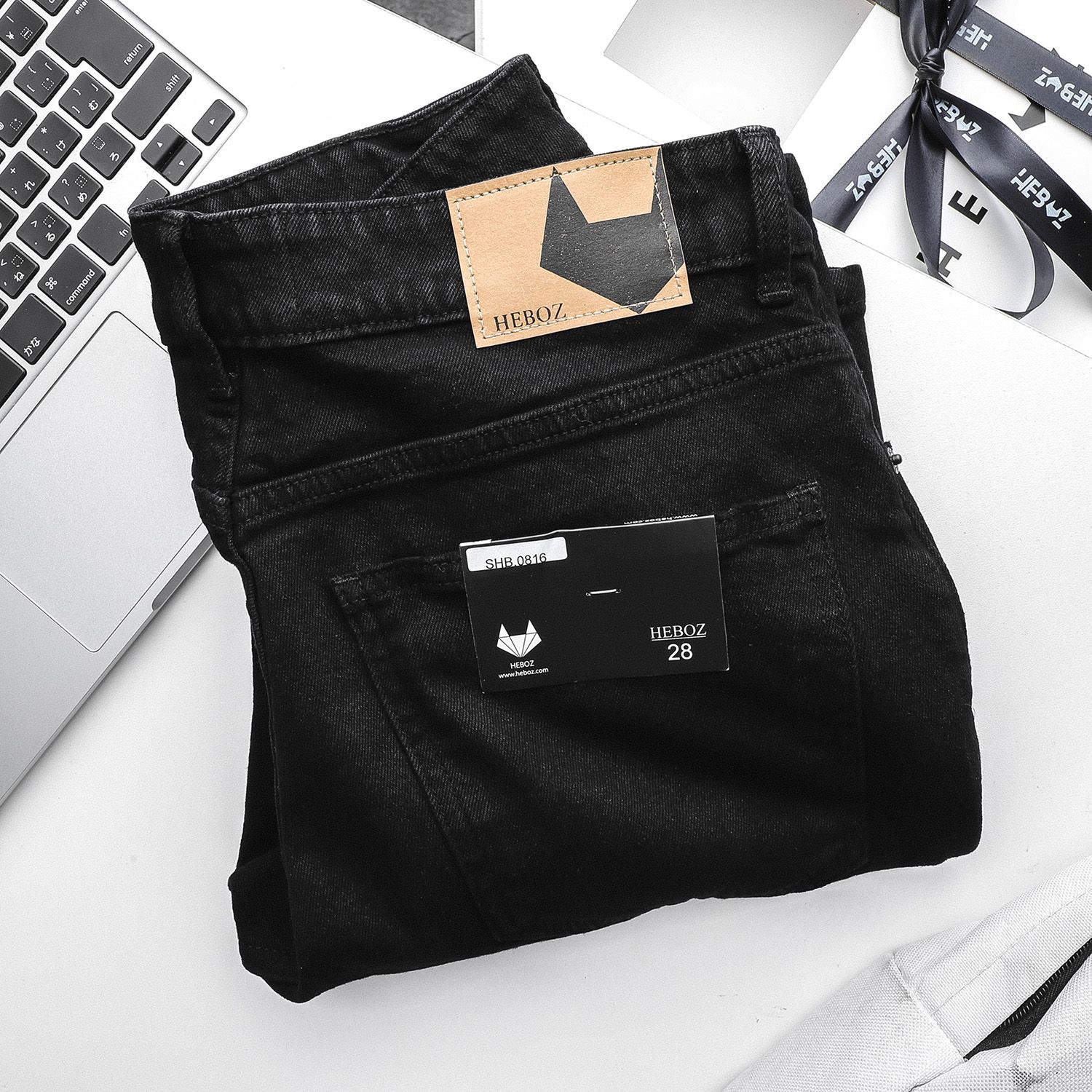 Quần short jean Heboz 4M new