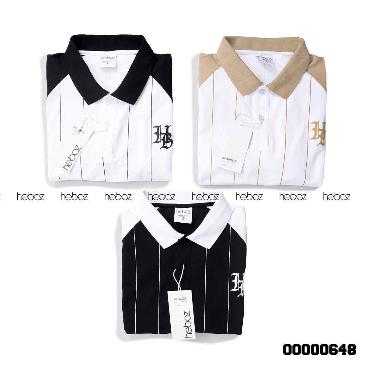 Áo polo Heboz sọc 3M - 00000648