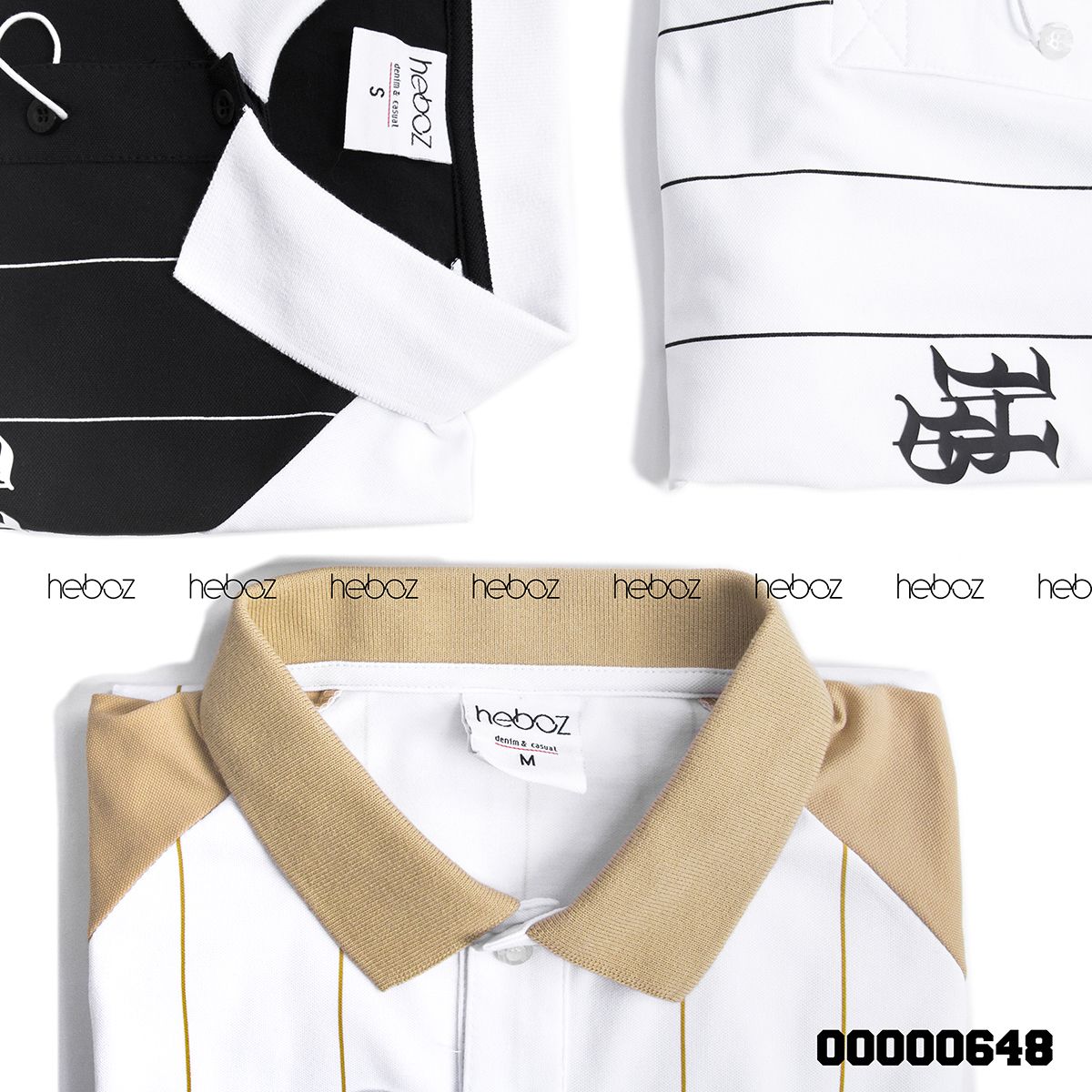 Áo polo Heboz sọc 3M - 00000648