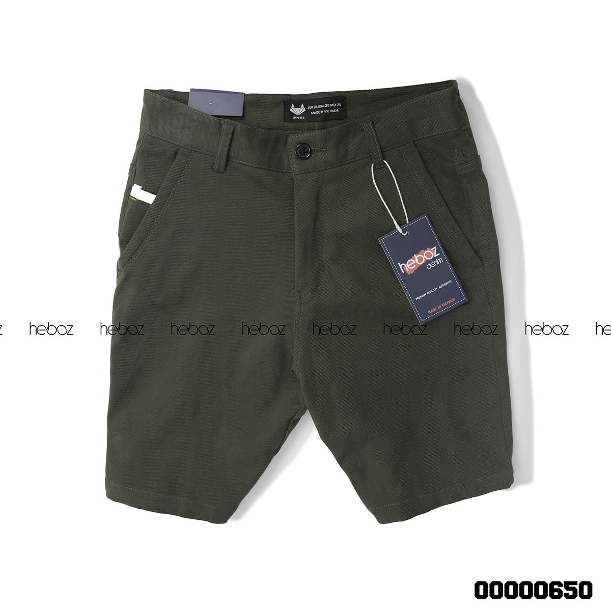 Quần short kaki Heboz nhấn túi 6M - 00000650