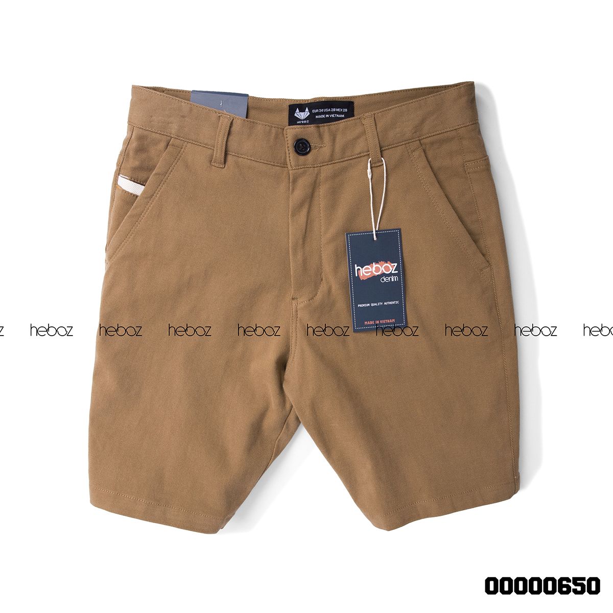 Quần short kaki Heboz nhấn túi 6M - 00000650