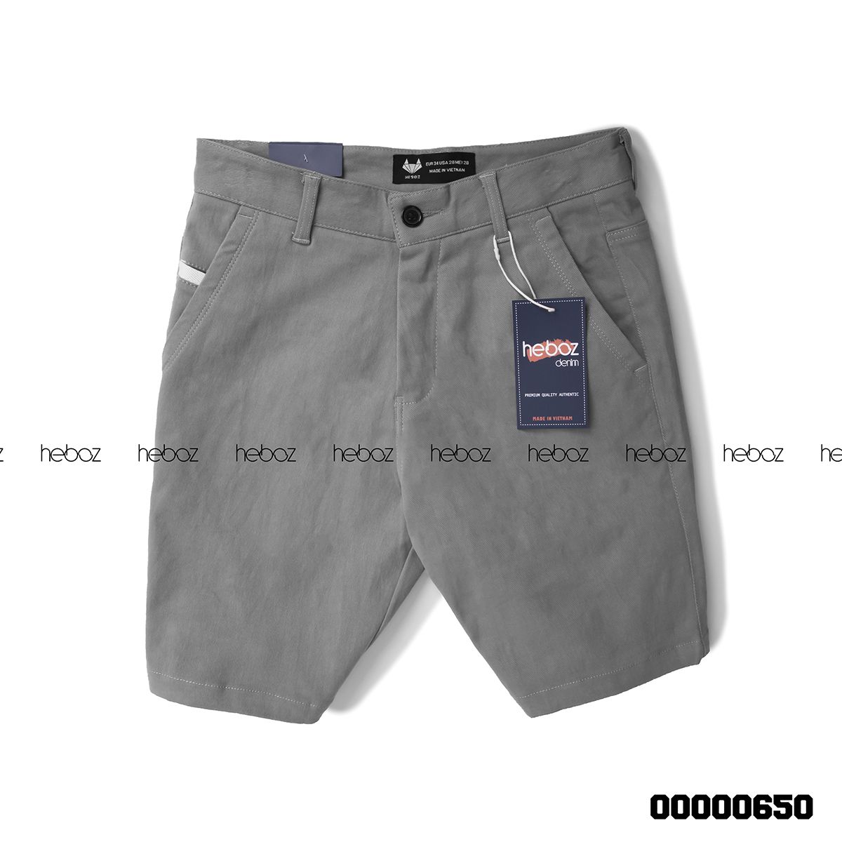 Quần short kaki Heboz nhấn túi 6M - 00000650