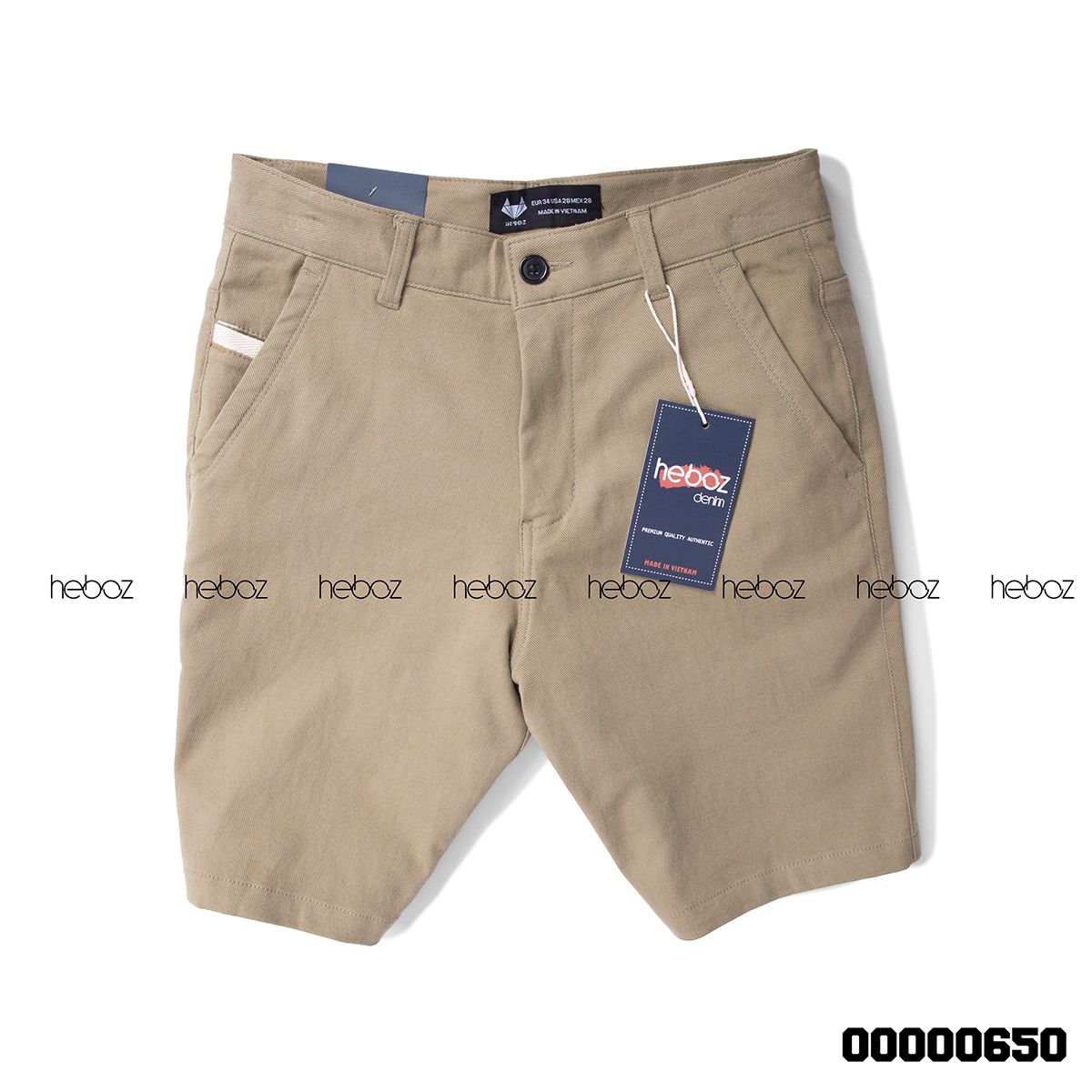 Quần short kaki Heboz nhấn túi 6M - 00000650