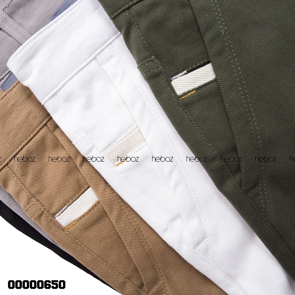 Quần short kaki Heboz nhấn túi 6M - 00000650