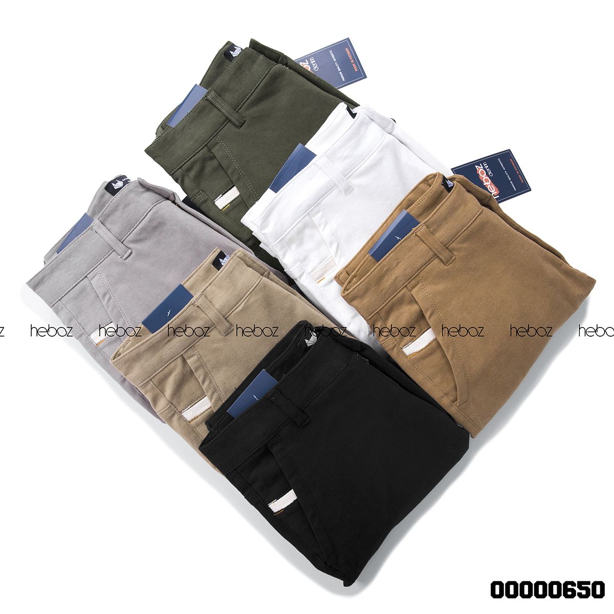 Quần short kaki Heboz nhấn túi 6M - 00000650