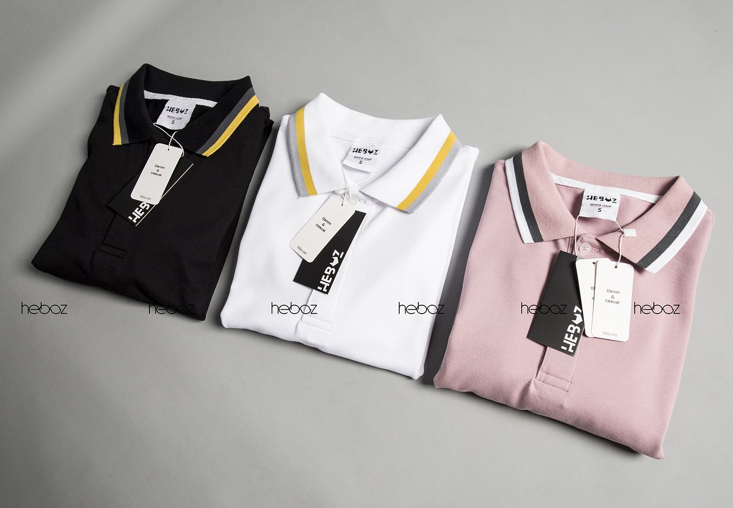 Áo polo Heboz viền cổ 4M