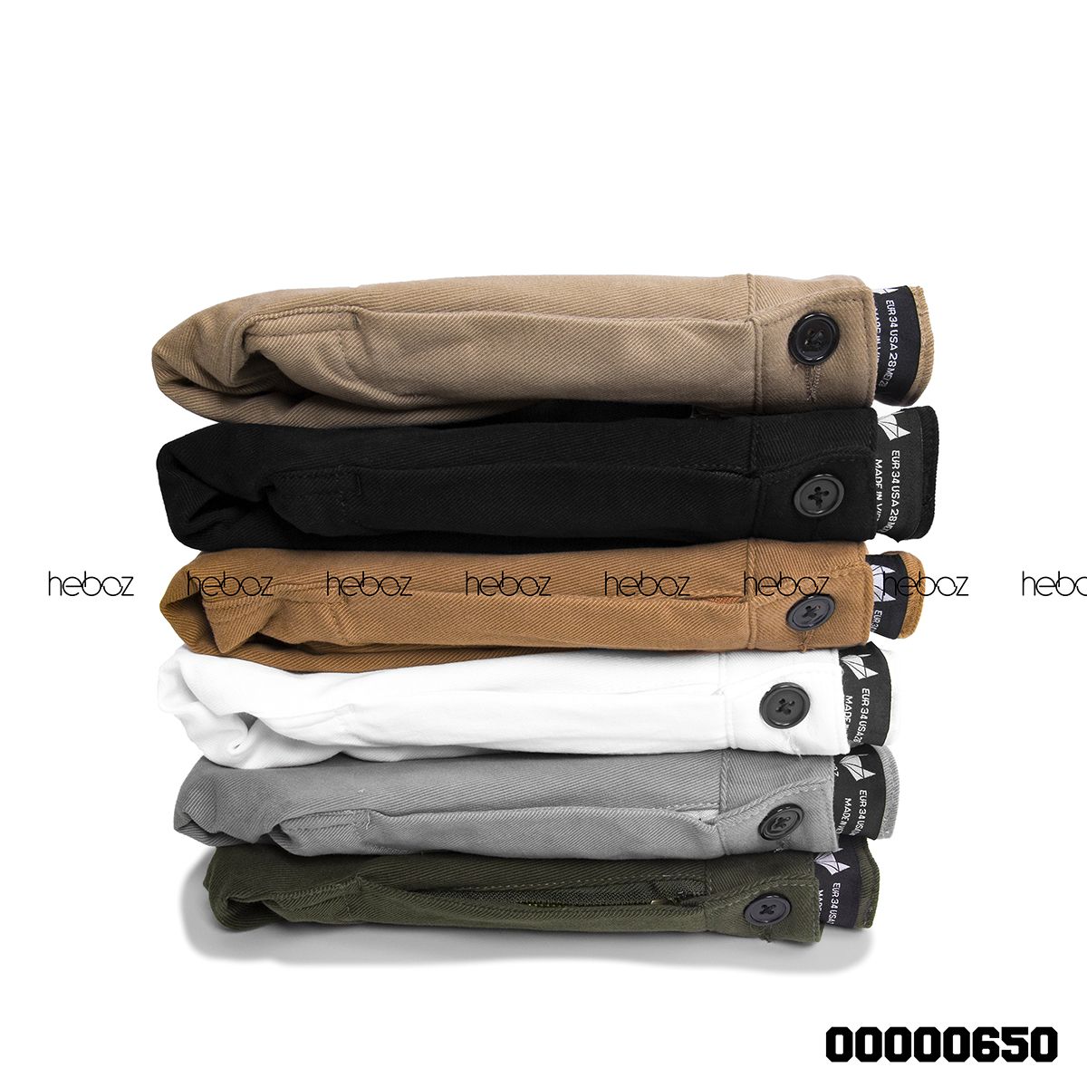 Quần short kaki Heboz nhấn túi 6M - 00000650