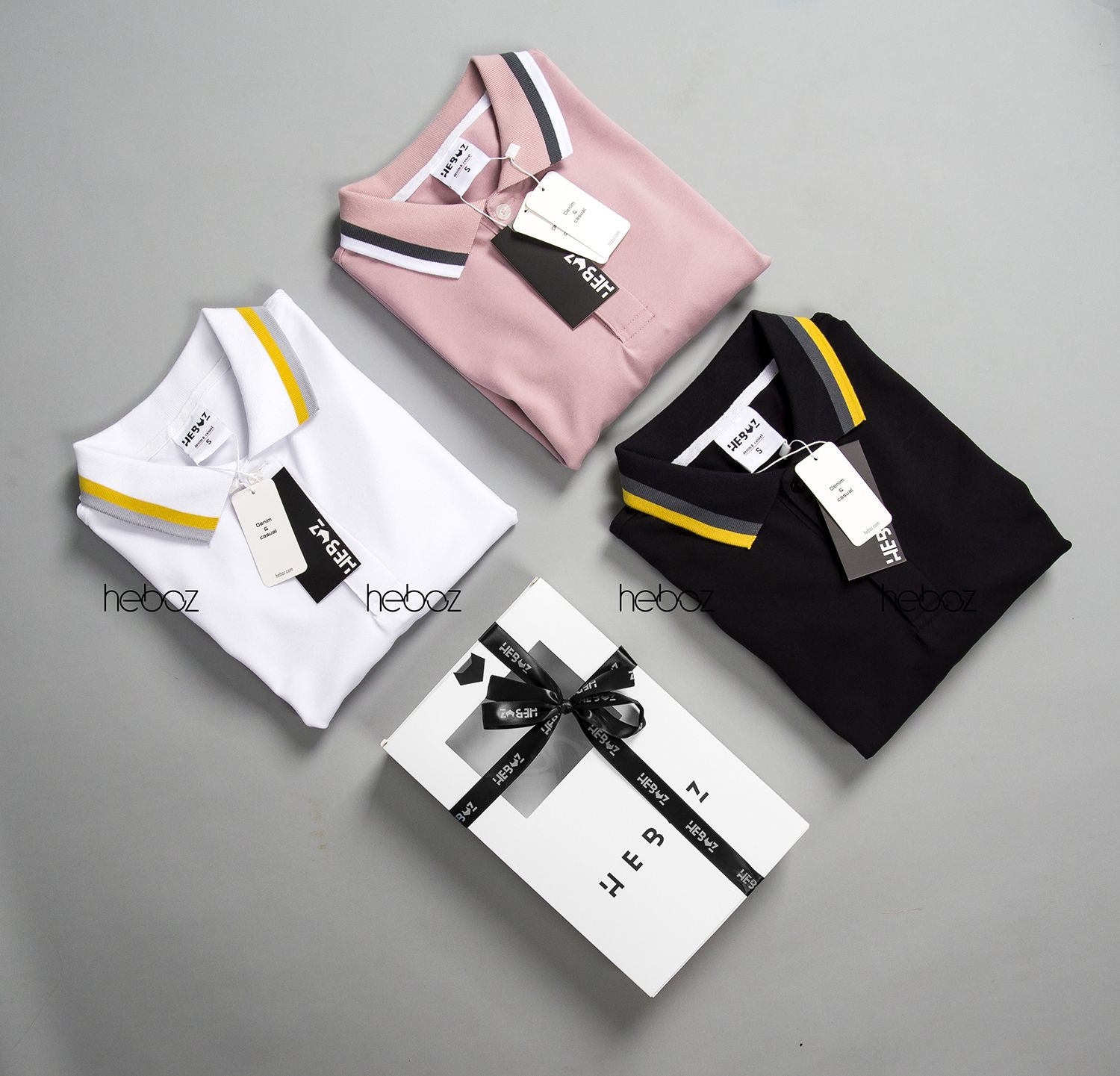 Áo polo Heboz viền cổ 4M