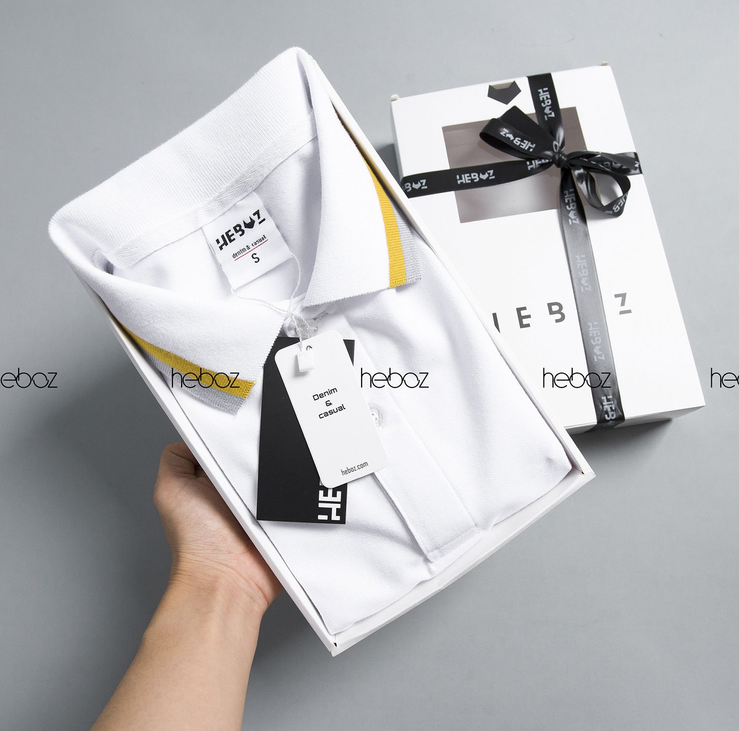 Áo polo Heboz viền cổ 4M