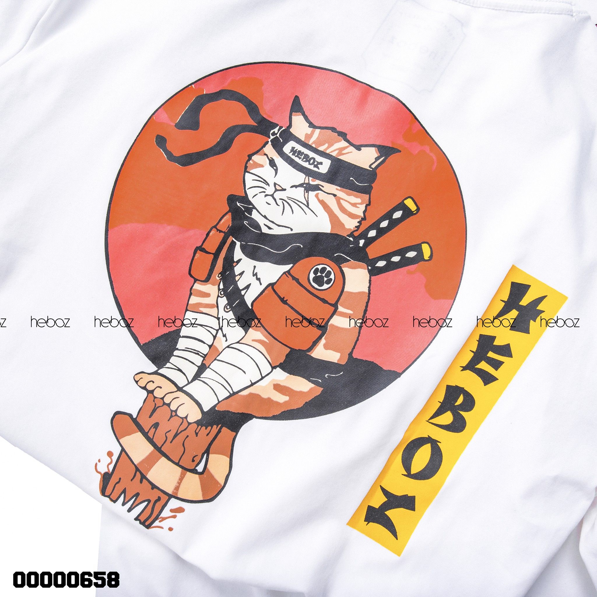 Áo thun Heboz samurai cat 2M