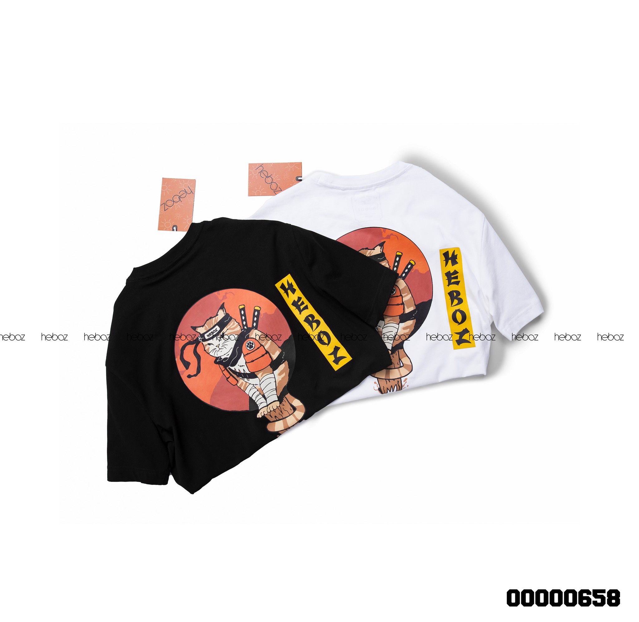 Áo thun Heboz samurai cat 2M