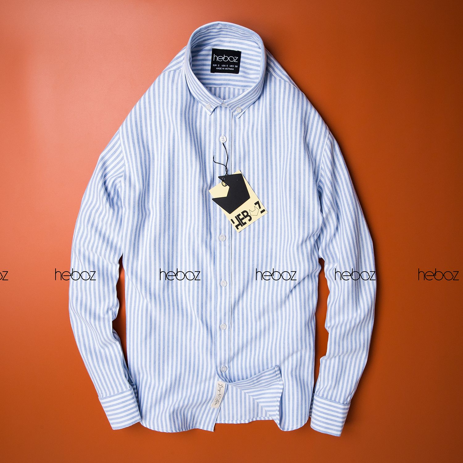 Áo sơ mi sọc oxford Heboz 3M