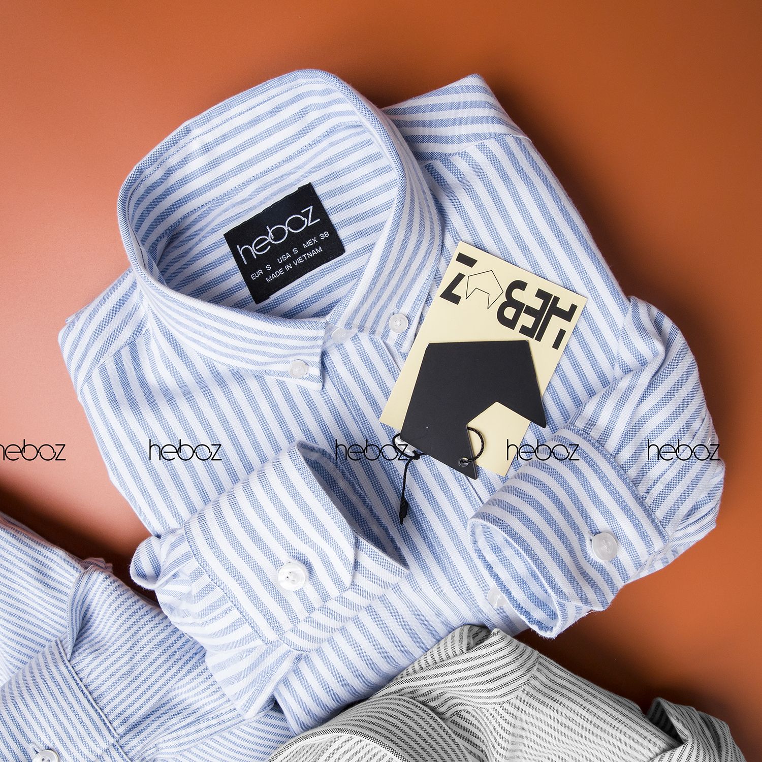 Áo sơ mi sọc oxford Heboz 3M