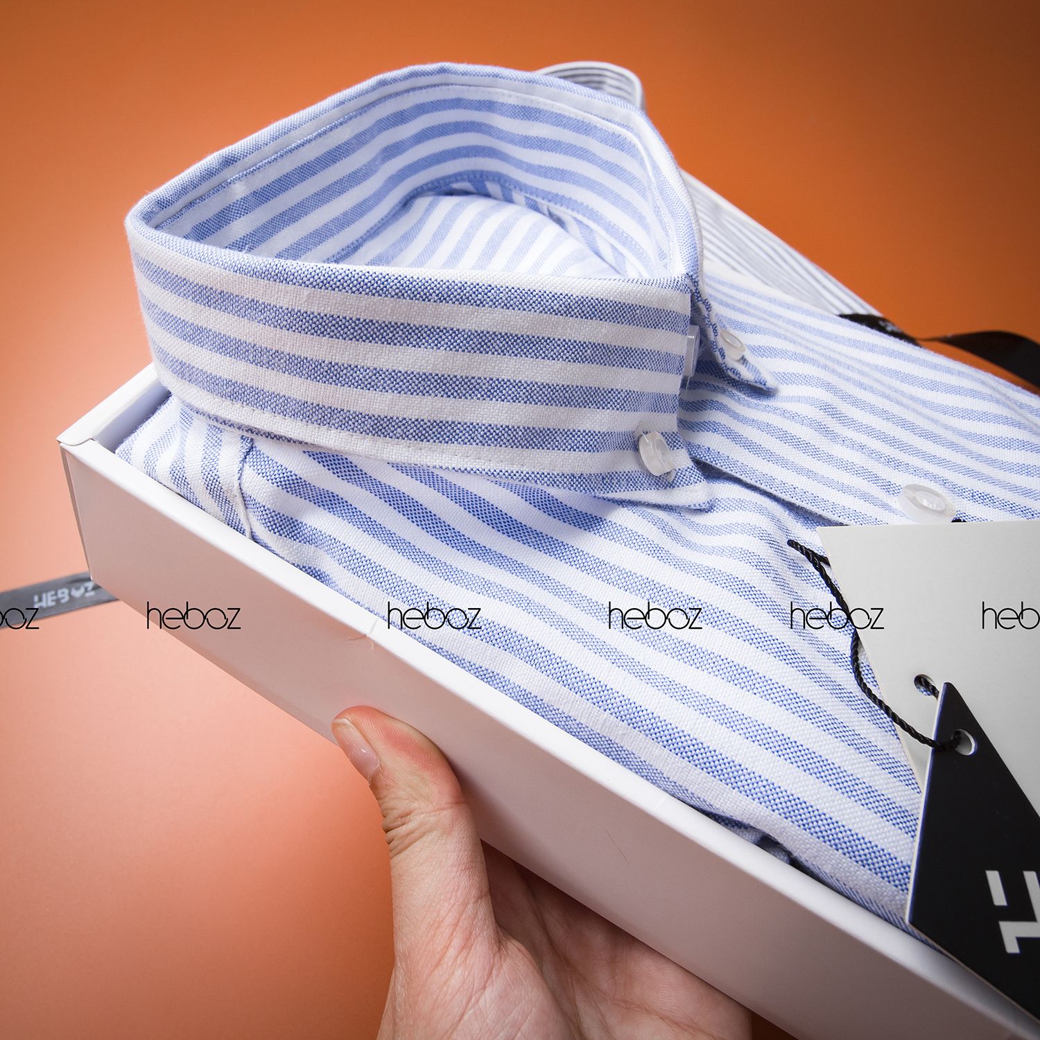 Áo sơ mi sọc oxford Heboz 3M