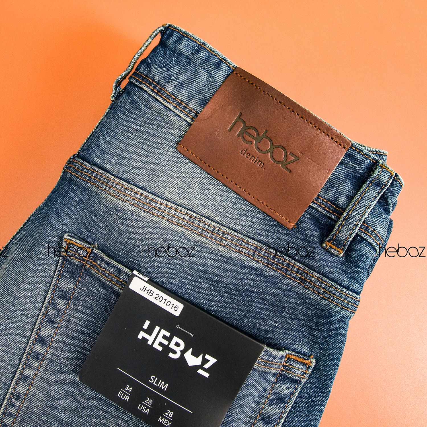 Quần jean Heboz 201016( xanh rách)