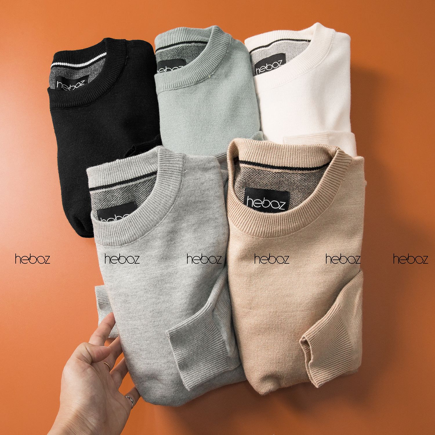 Áo len cổ tròn Heboz 5M