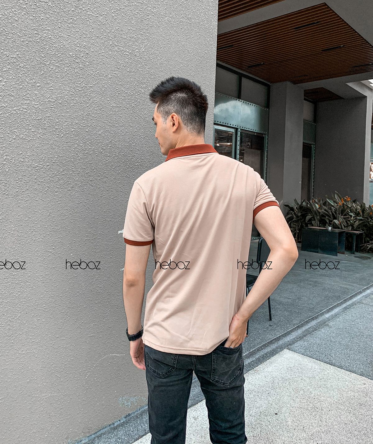 Áo polo Heboz phối viền 5M