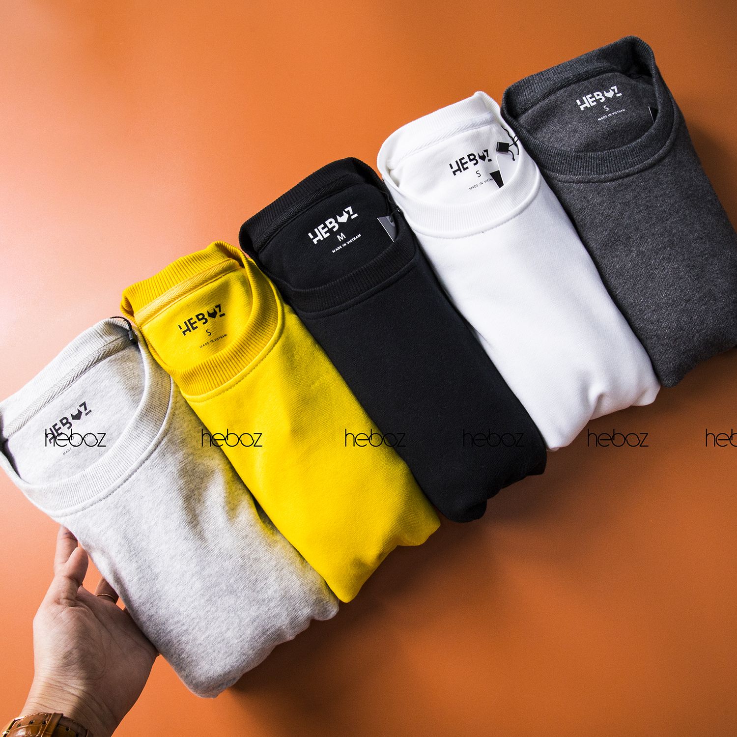 Áo nỉ Heboz trơn 6M - 00000375