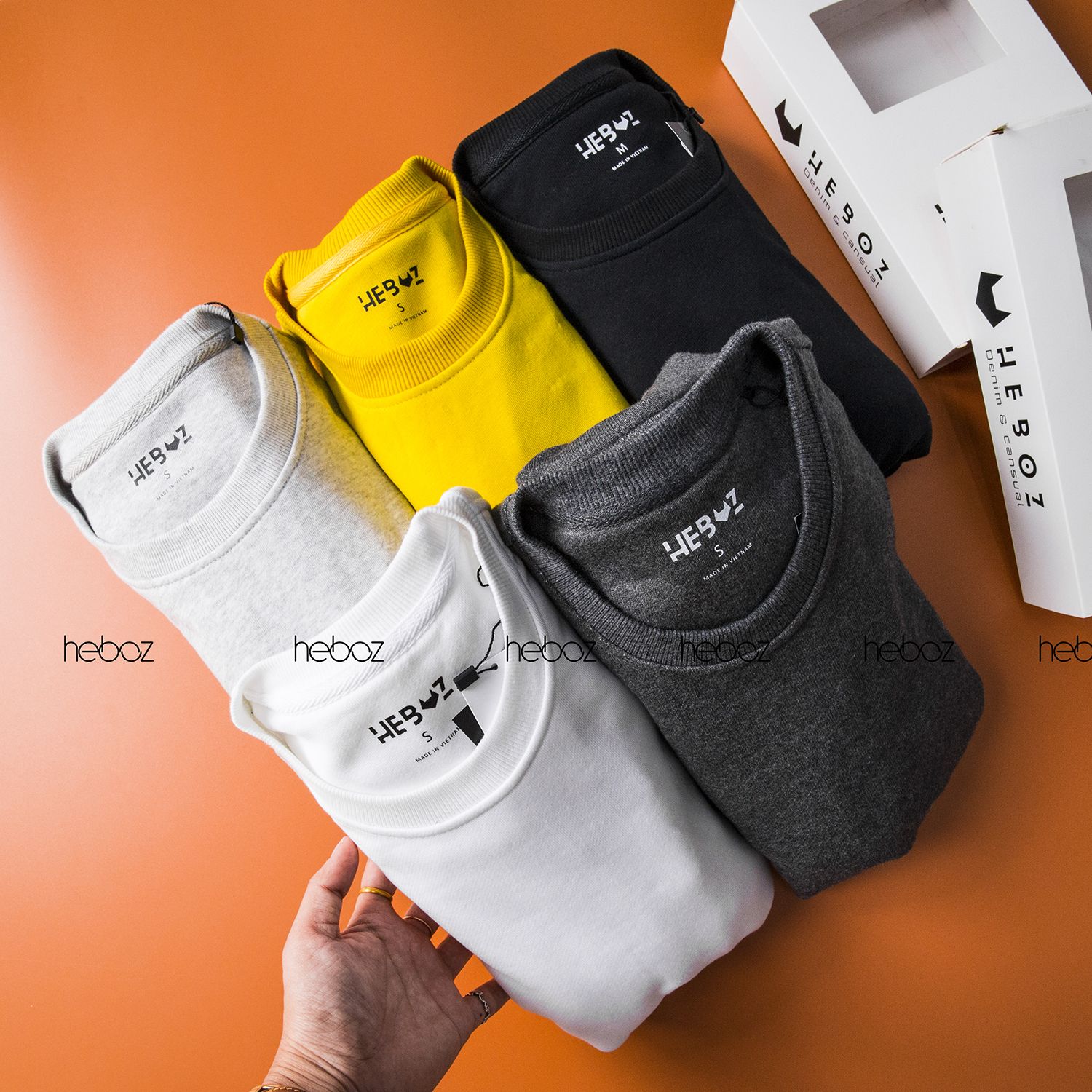 Áo nỉ Heboz trơn 6M - 00000375