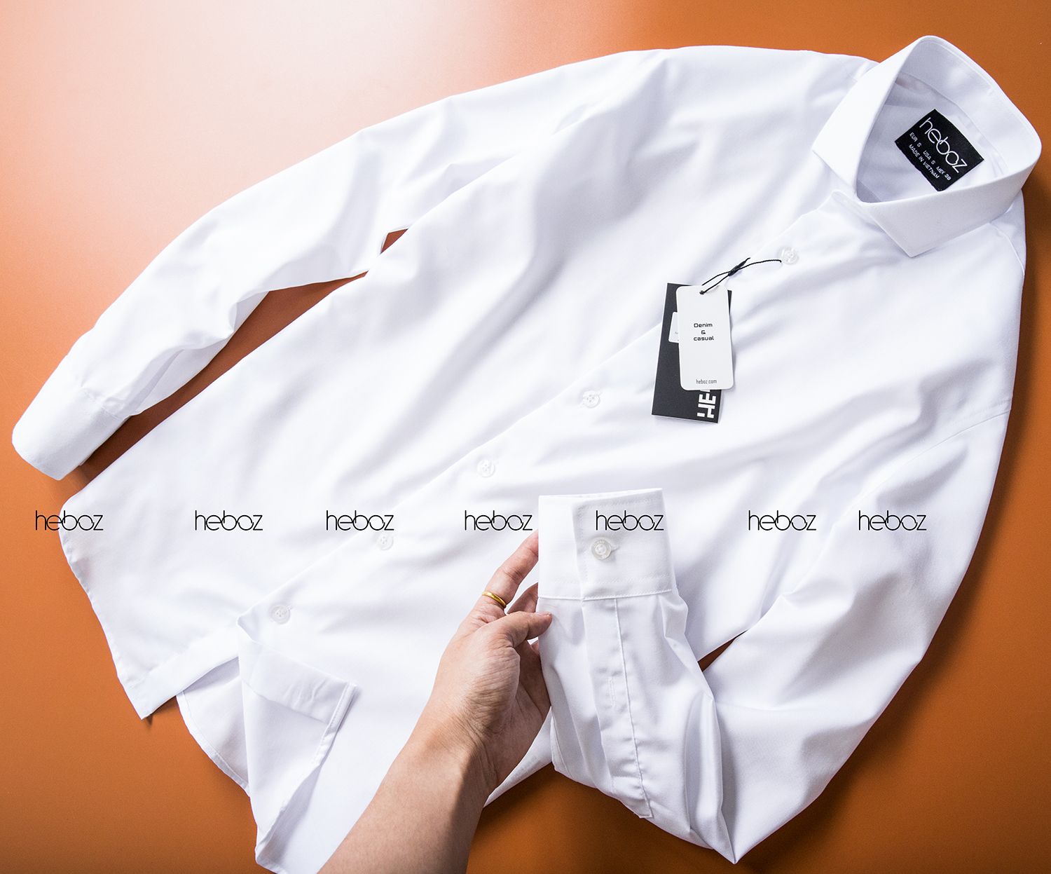 Áo sơ mi lụa Heboz 5M new