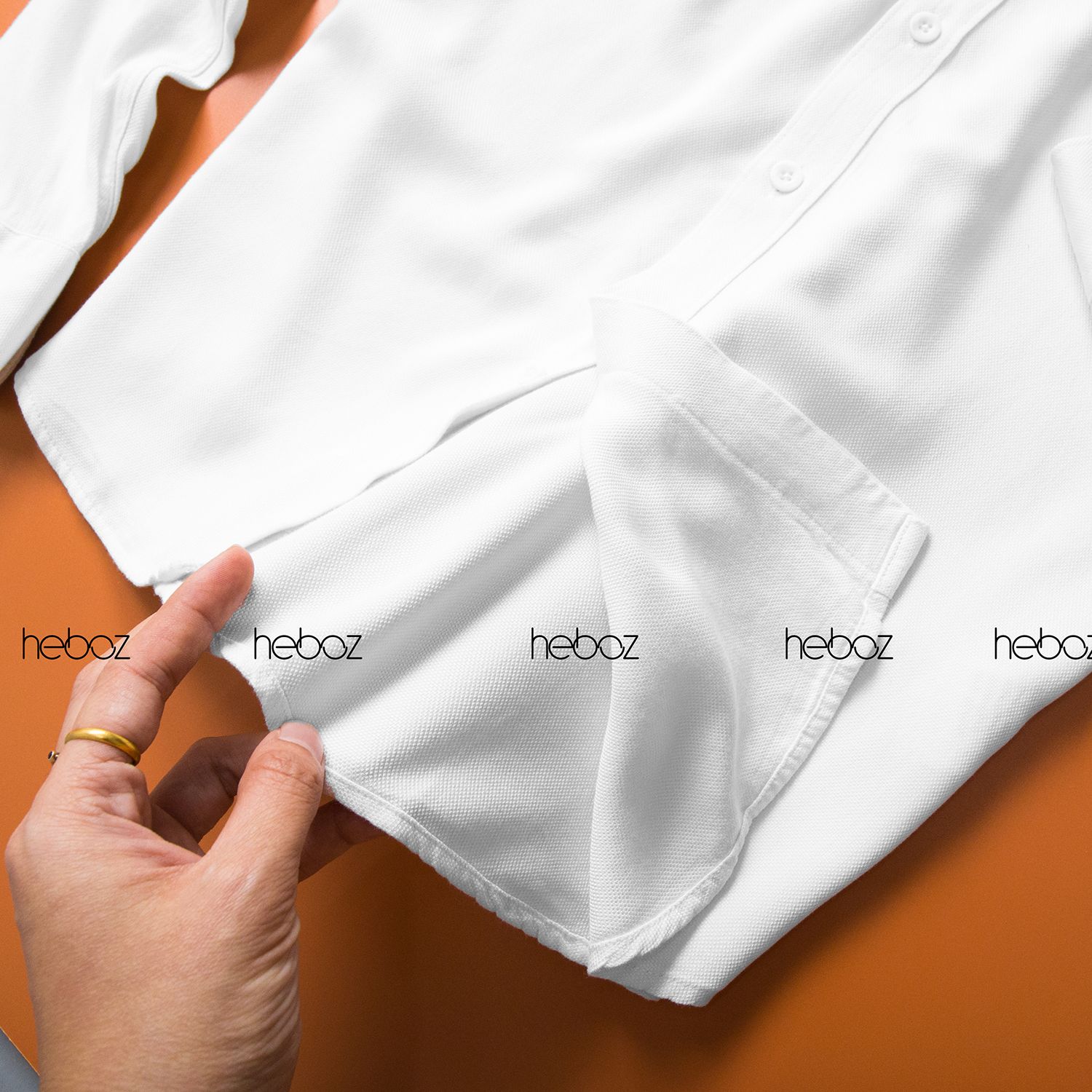 Áo sơ mi trắng HB hột