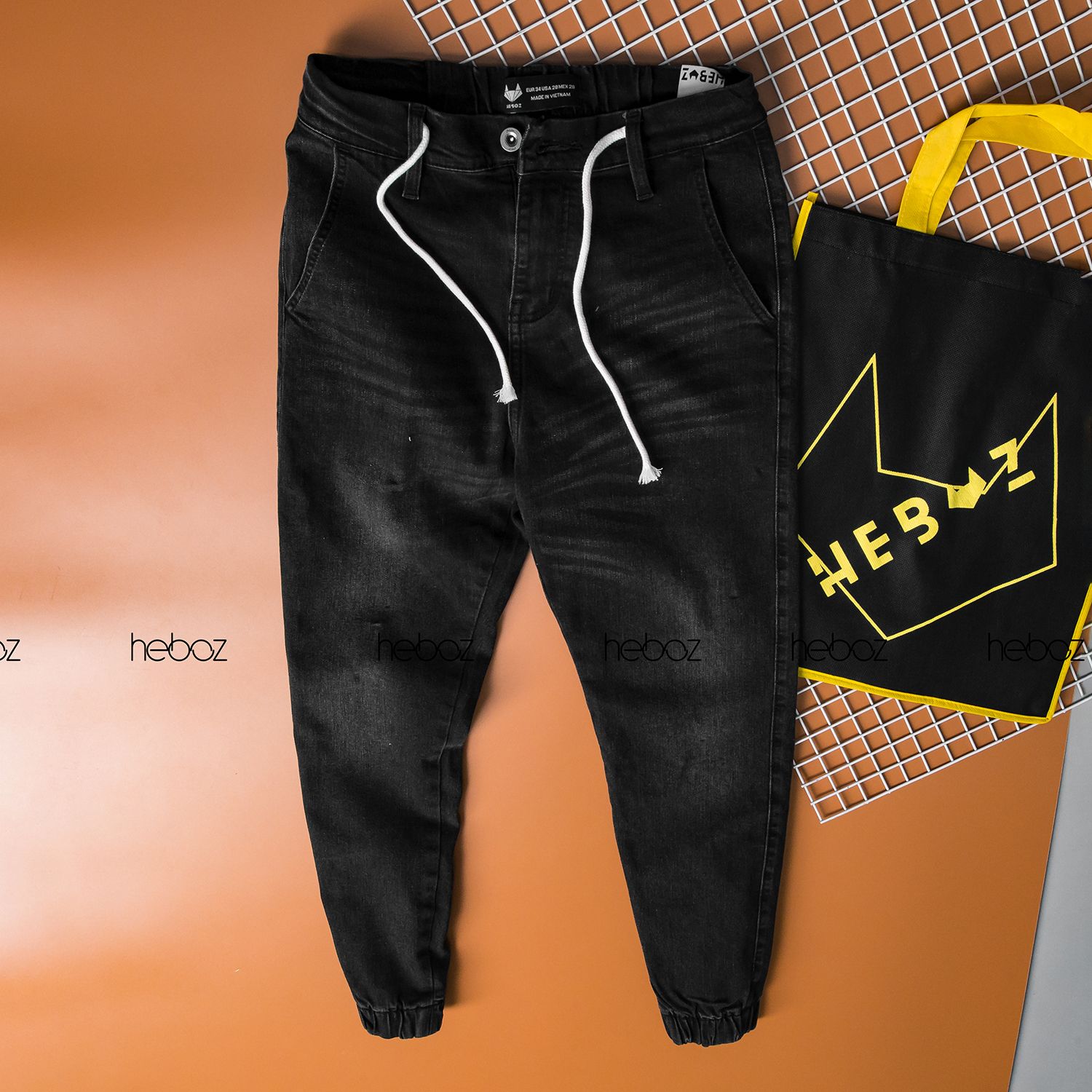 Quần jogger jean HB 4M - 00000385
