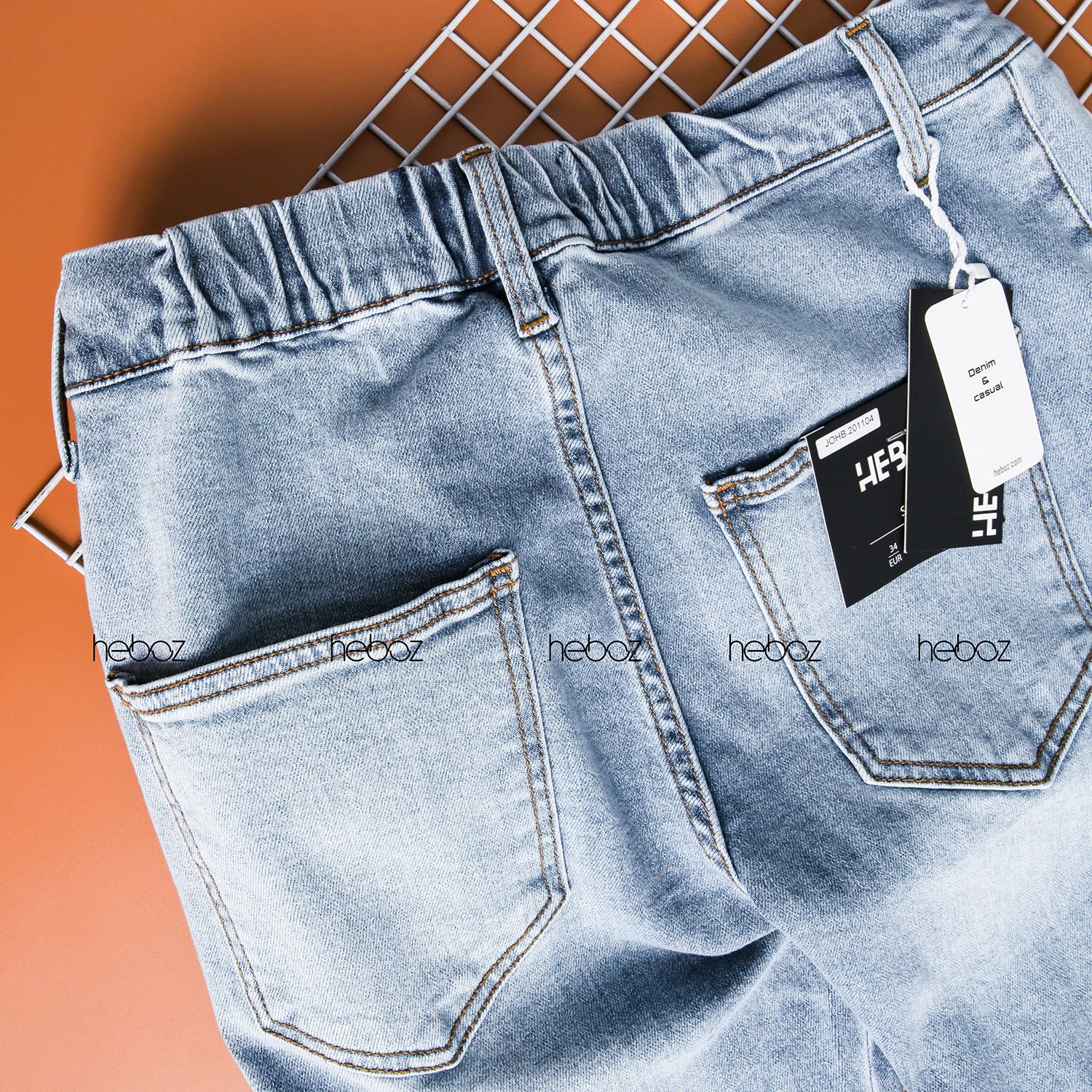 Quần jogger jean HB 4M - 00000385