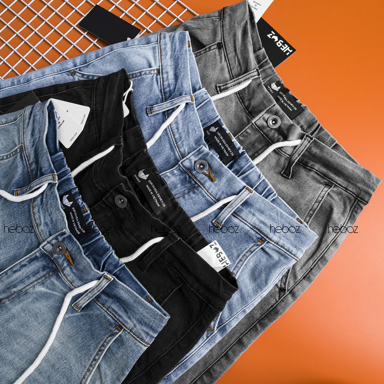 Quần jogger jean HB 4M - 00000385