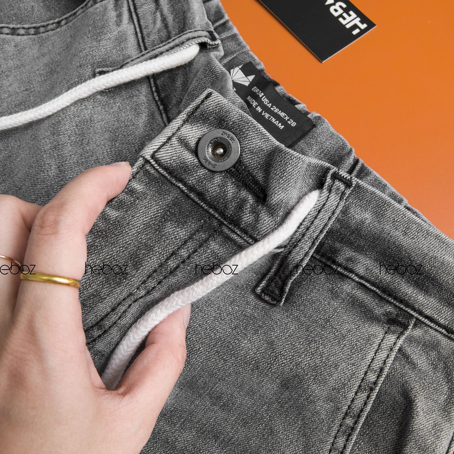Quần jogger jean HB 4M - 00000385