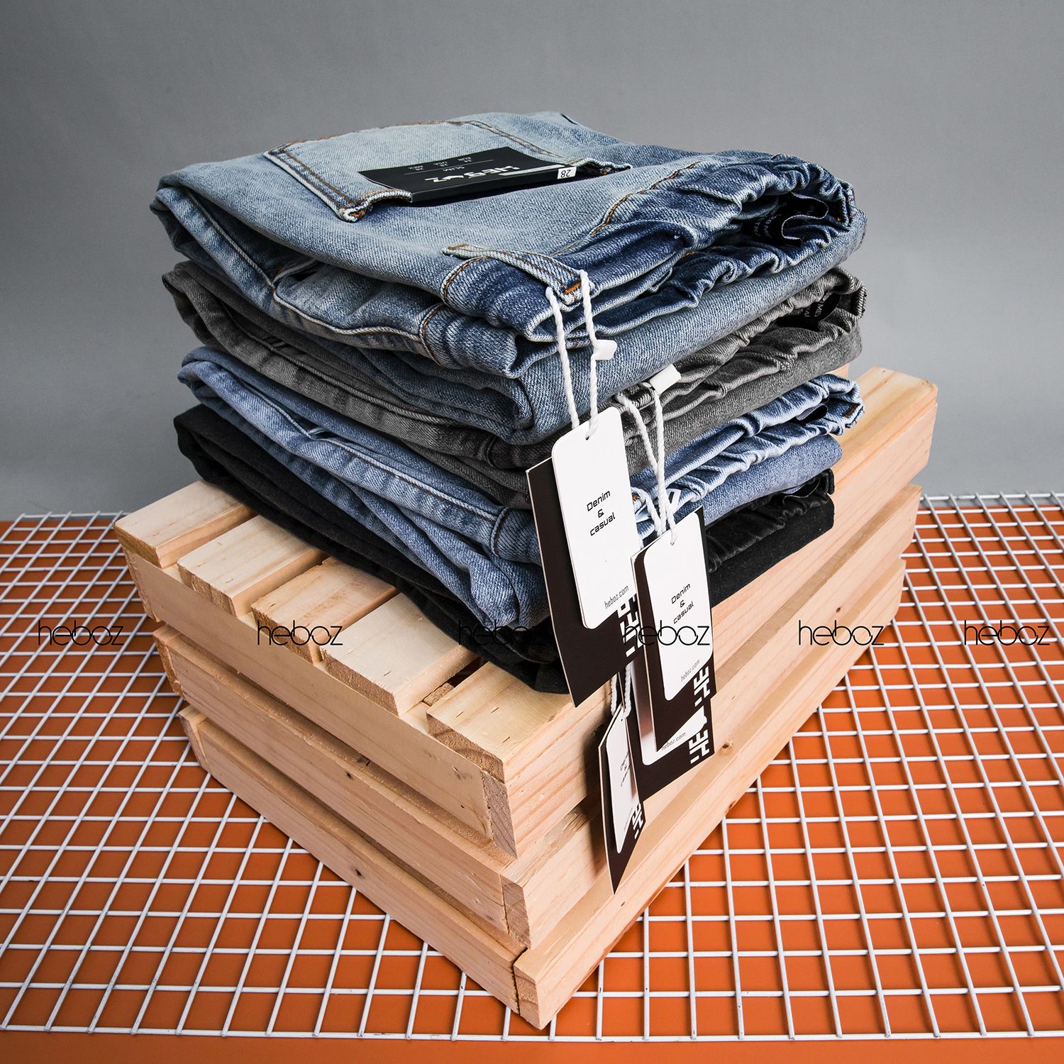 Quần jogger jean HB 4M - 00000385
