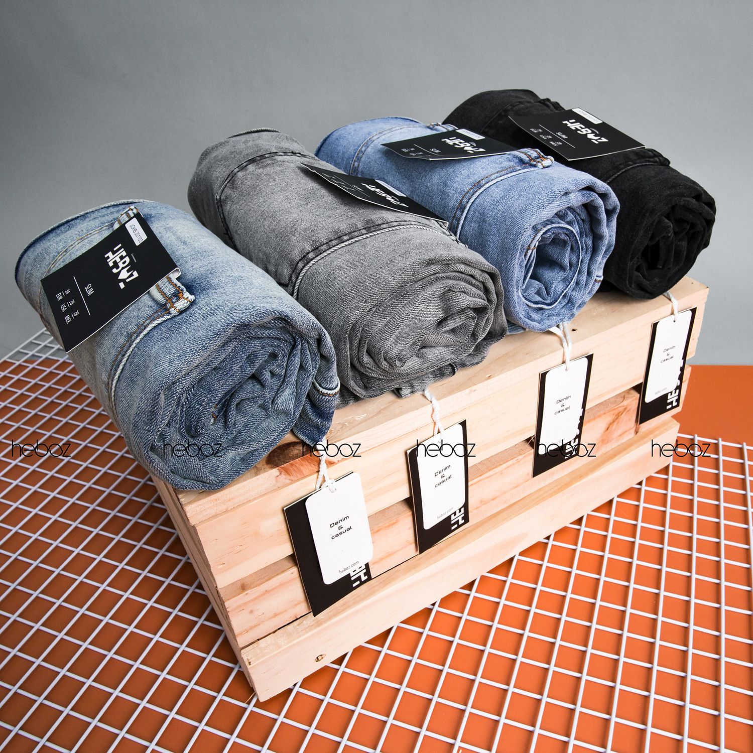 Quần jogger jean HB 4M - 00000385