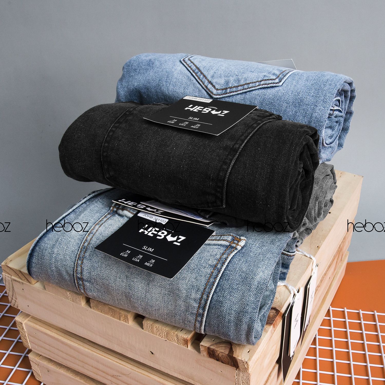 Quần jogger jean HB 4M - 00000385