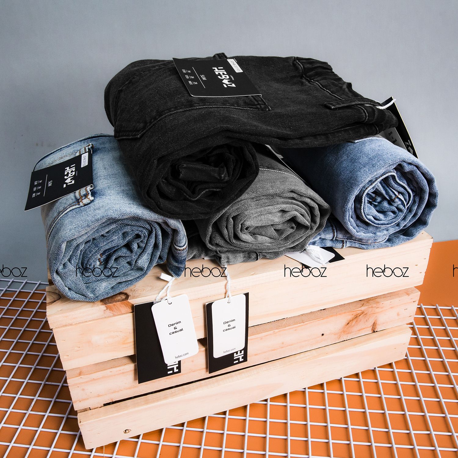 Quần jogger jean HB 4M - 00000385