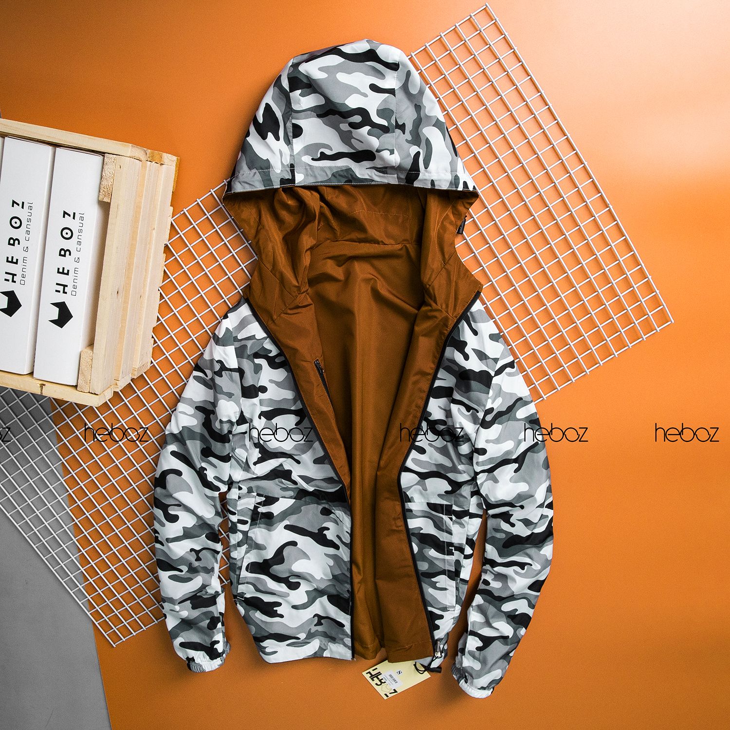 Áo khoác gió HB 2 mặt 4M - 00000388