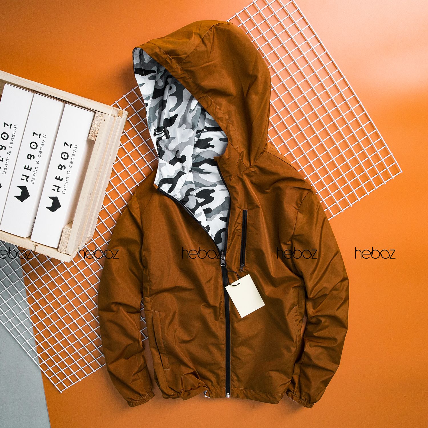 Áo khoác gió HB 2 mặt 4M - 00000388