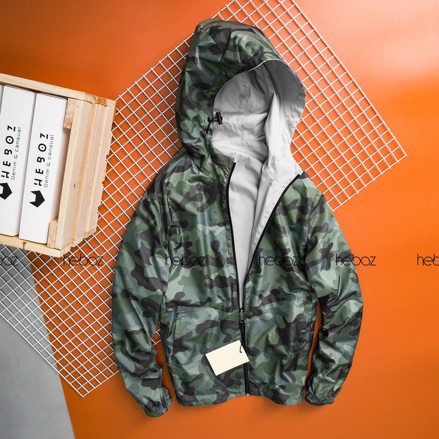 Áo khoác gió HB 2 mặt 4M - 00000388
