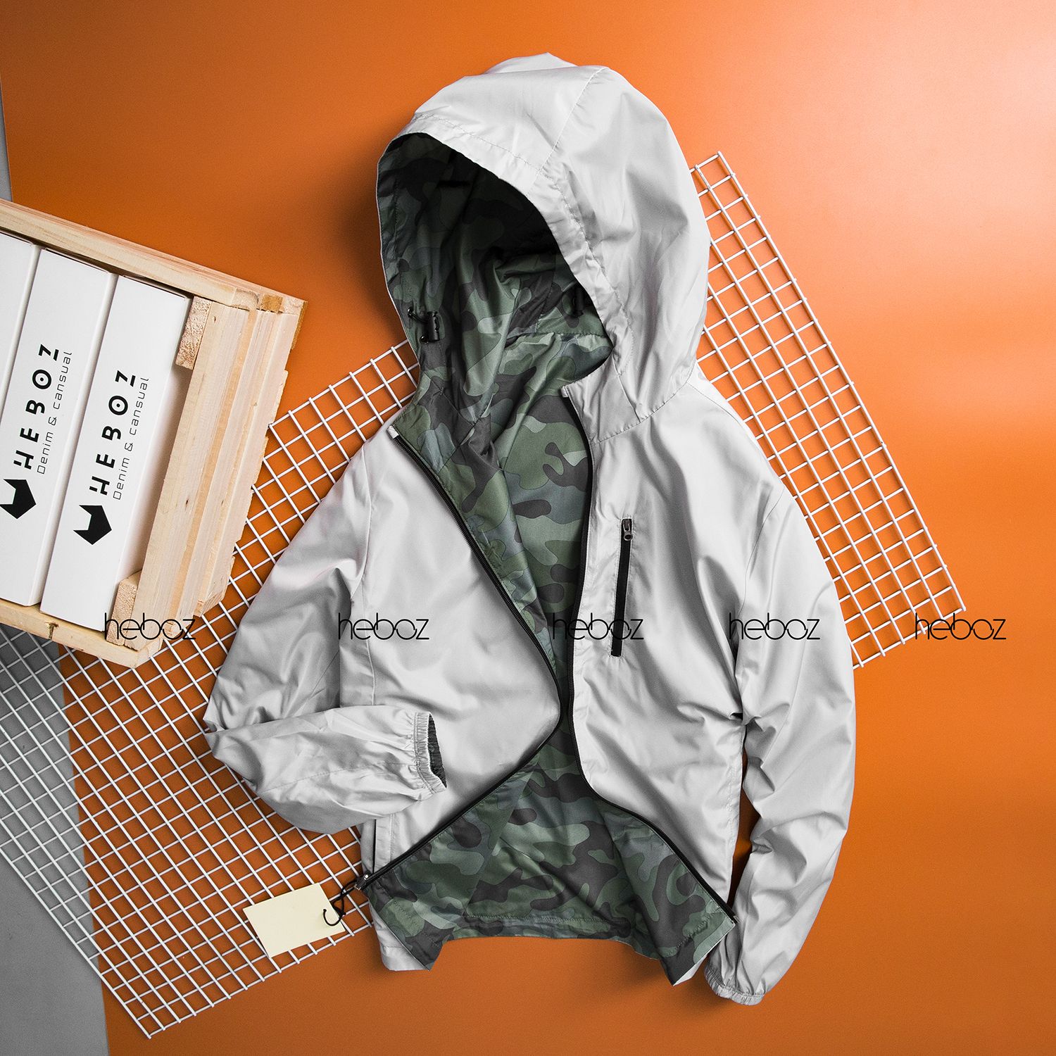 Áo khoác gió HB 2 mặt 4M - 00000388