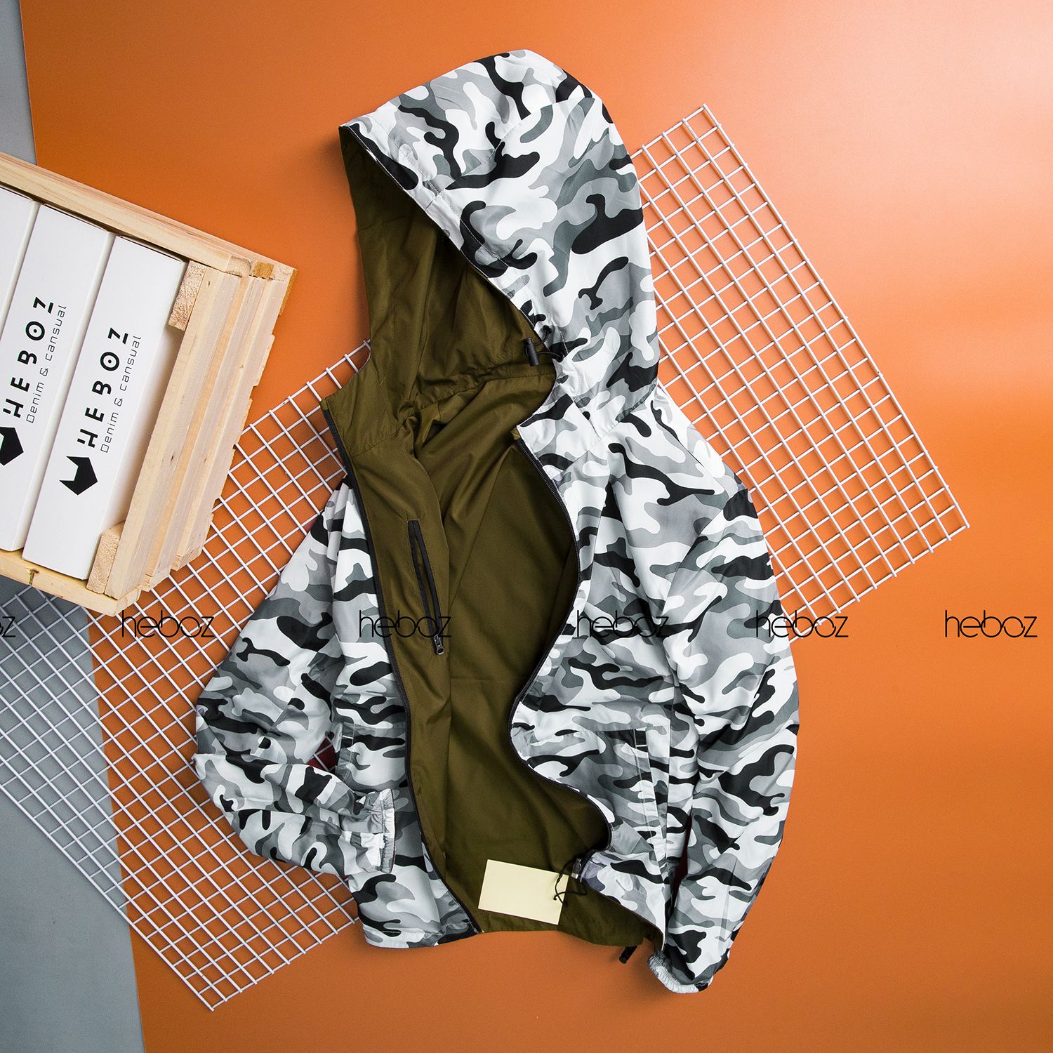 Áo khoác gió HB 2 mặt 4M - 00000388