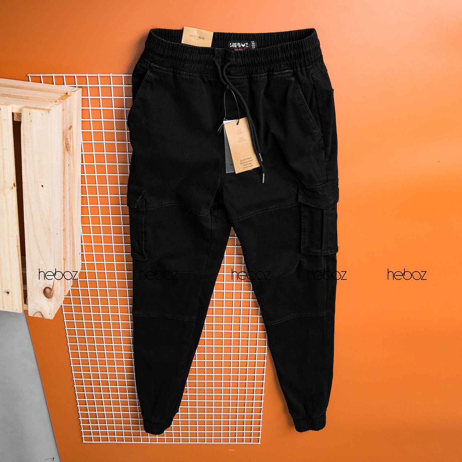 Quần jogger kaki HB túi hộp 4M