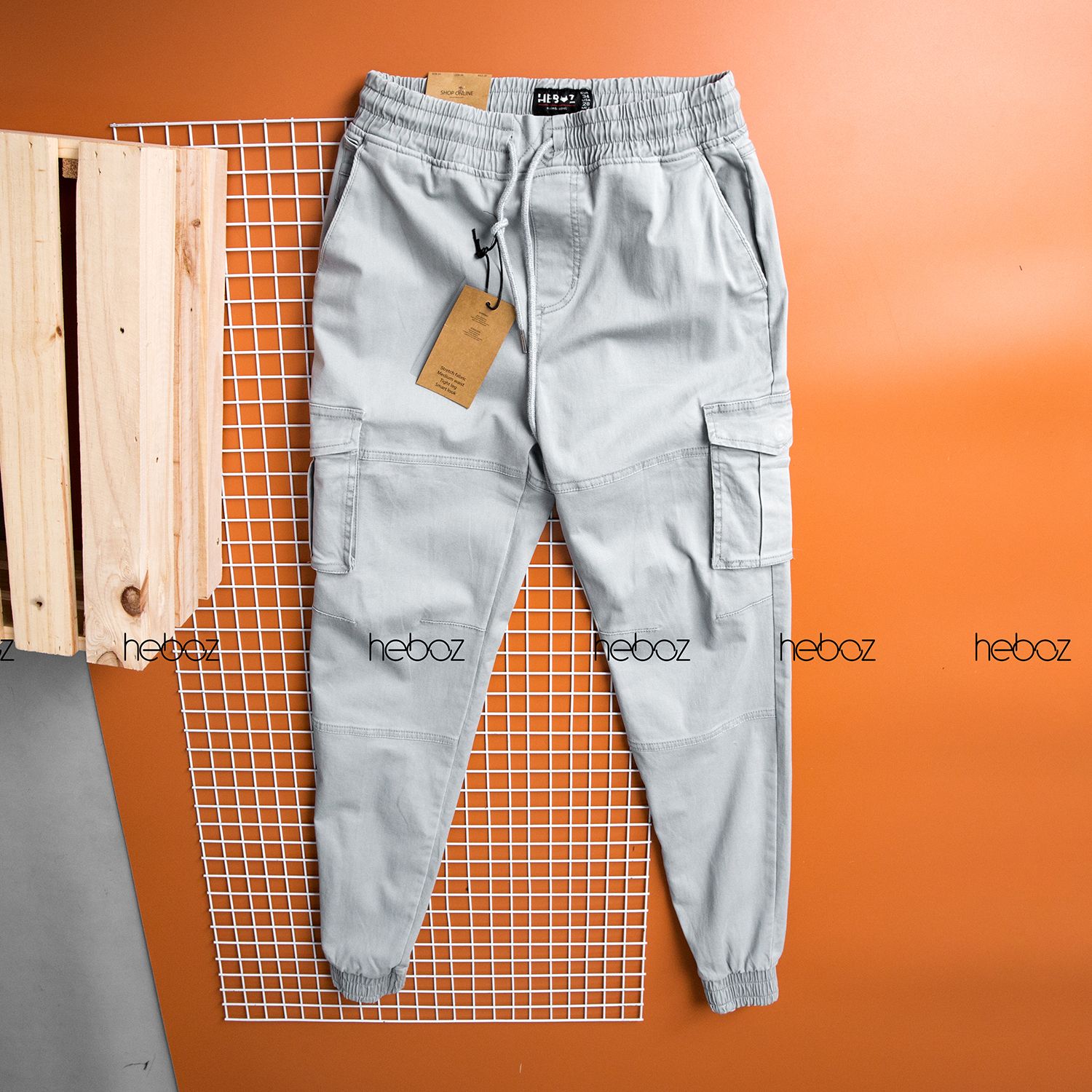 Quần jogger kaki HB túi hộp 4M