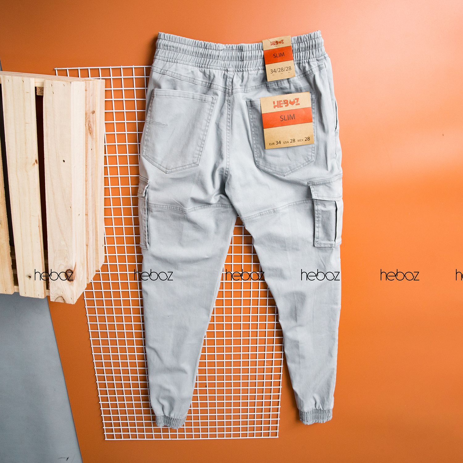 Quần jogger kaki HB túi hộp 4M