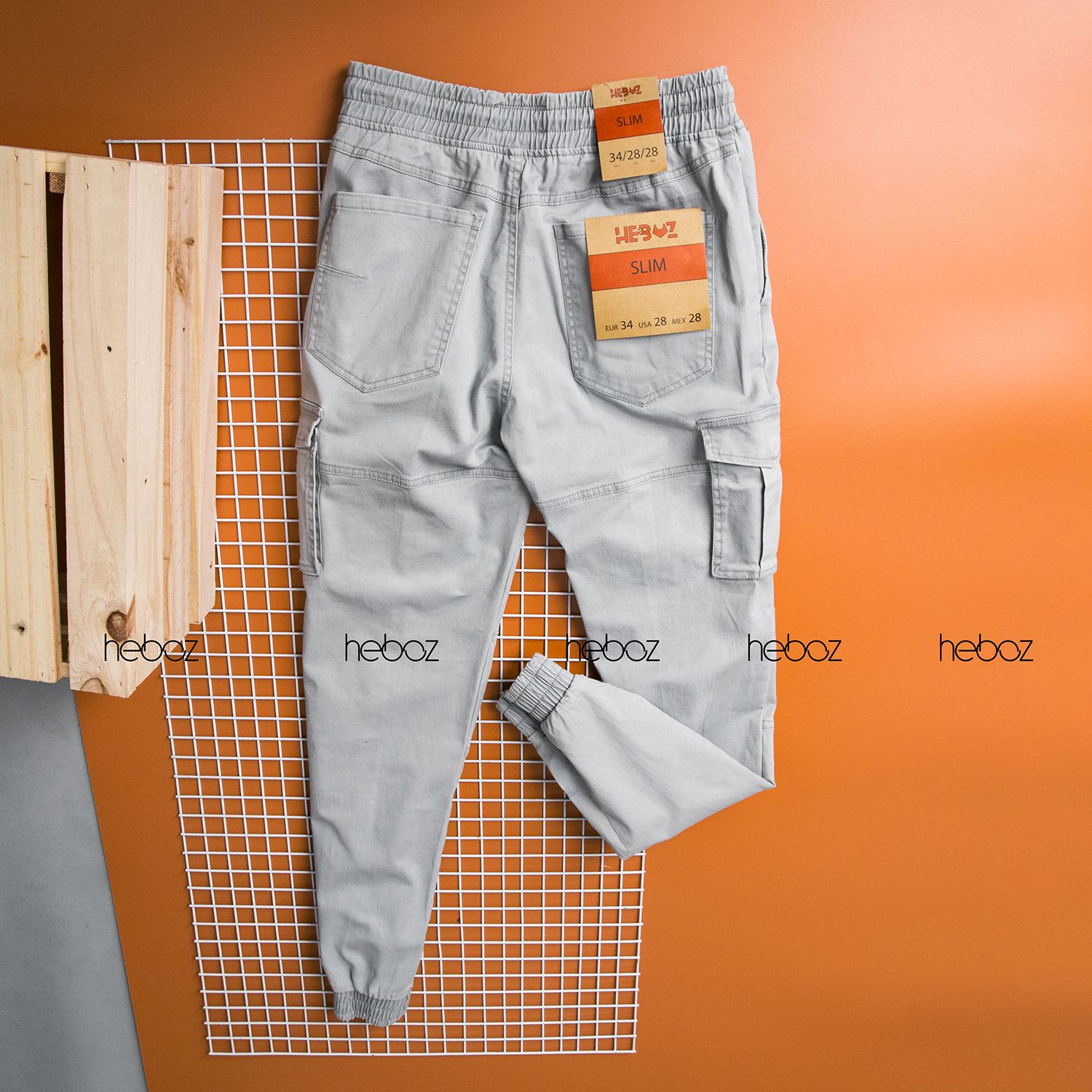 Quần jogger kaki HB túi hộp 4M