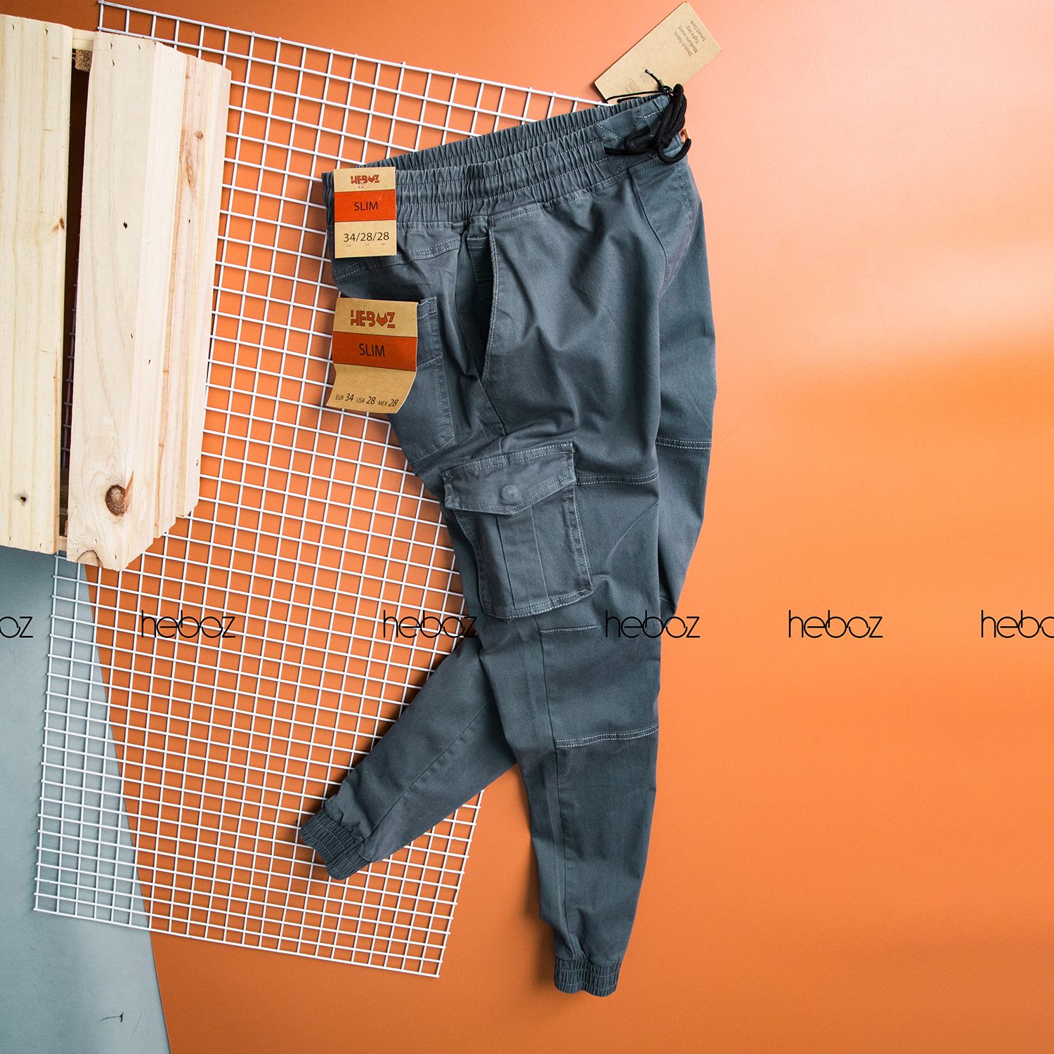 Quần jogger kaki HB túi hộp 4M