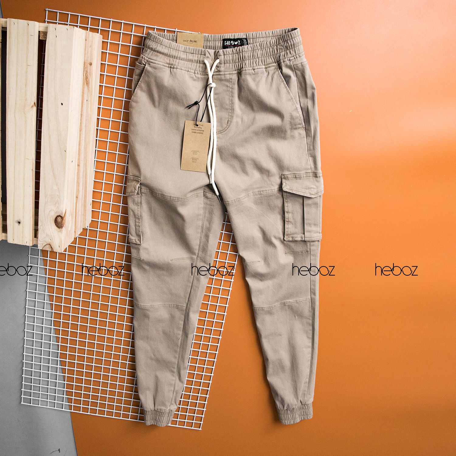 Quần jogger kaki HB túi hộp 4M